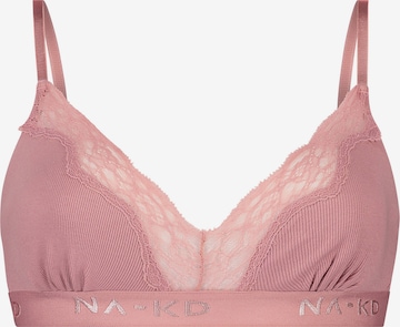 hunkemöller x NA-KD Bralette Bra 'Amalia' in Pink: front