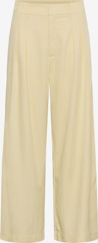 My Essential Wardrobe Bandplooibroek 'MWZoe' in Geel: voorkant