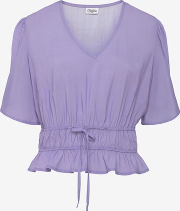 BEACH TIME Blouse in Purple: front