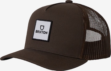 Cappello da baseball 'ALPHA' di Brixton in marrone: frontale
