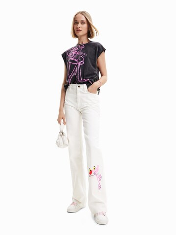 Desigual Wide leg Jeans 'Panther' i vit