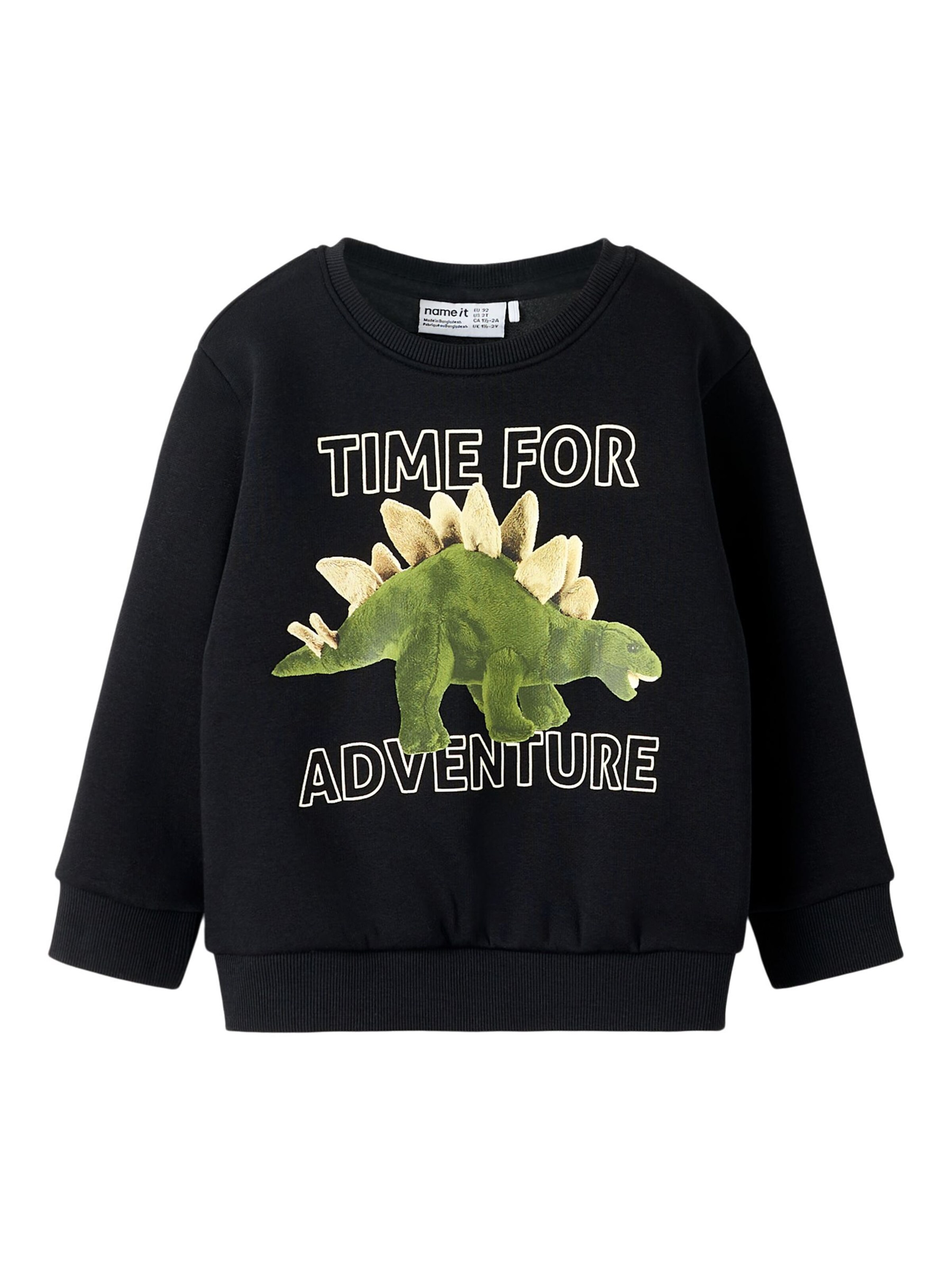 NAME IT Sweatshirt in Zwart: voorkant