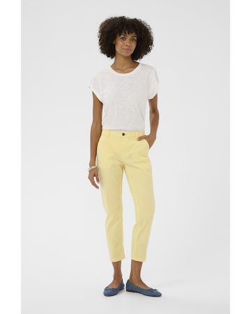 CULTURE Regular Trousers 'Brita' in Yellow