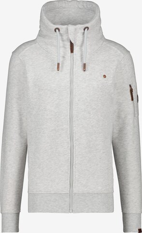 Alife and Kickin Zip-Up Hoodie 'Elias' in Grey: front