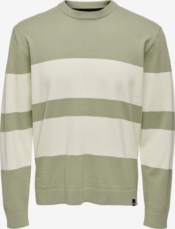 Only & Sons Sweater 'Coby' in Green: front