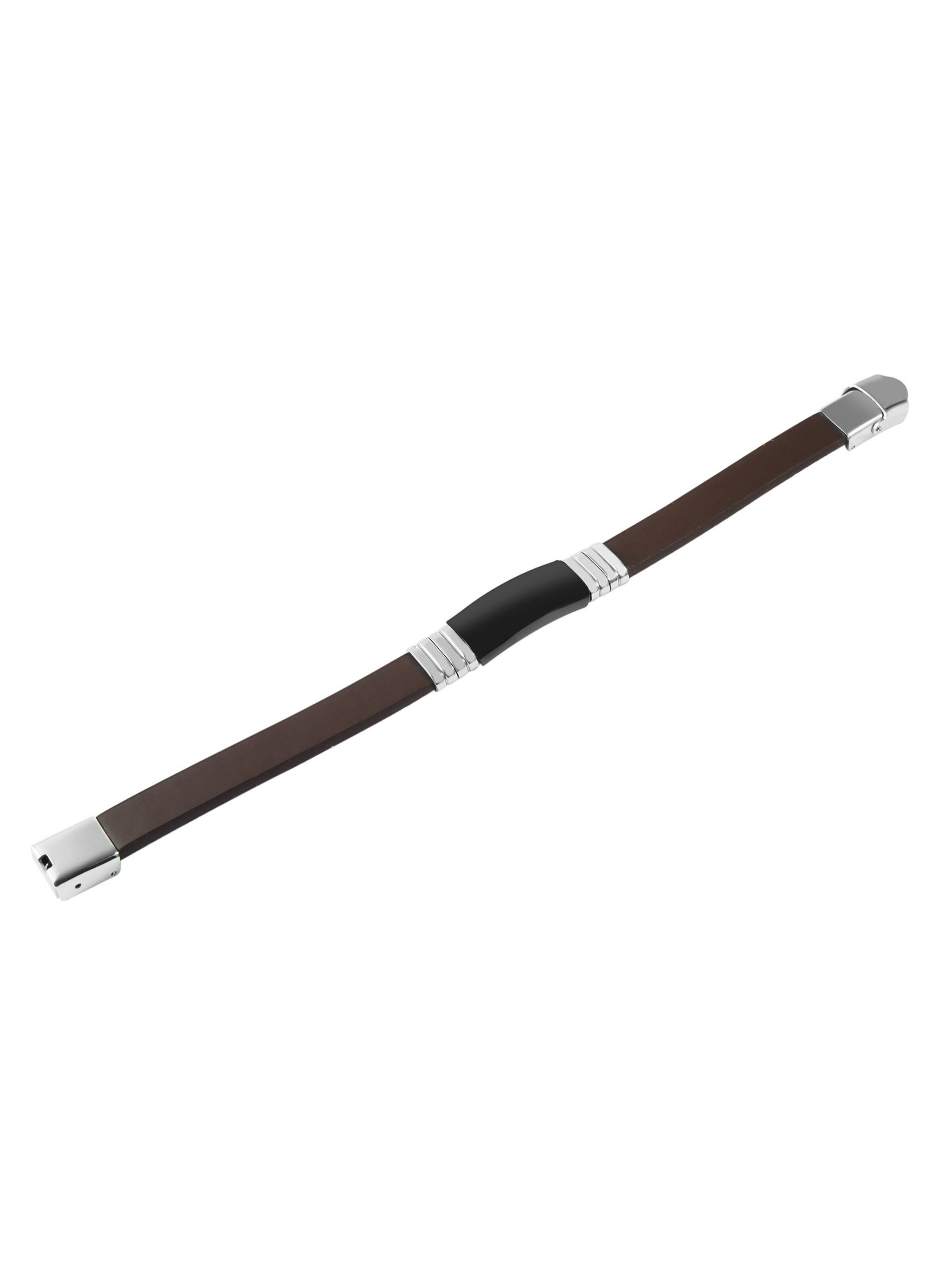 Akzent Bracelet '"Alisso" - Edelstahl - Langlebig & Robust - Unisex' in Brown: front