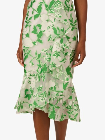 Adrianna Papell Cocktail Kleid 'Organza Jacquard Dress' in Grün