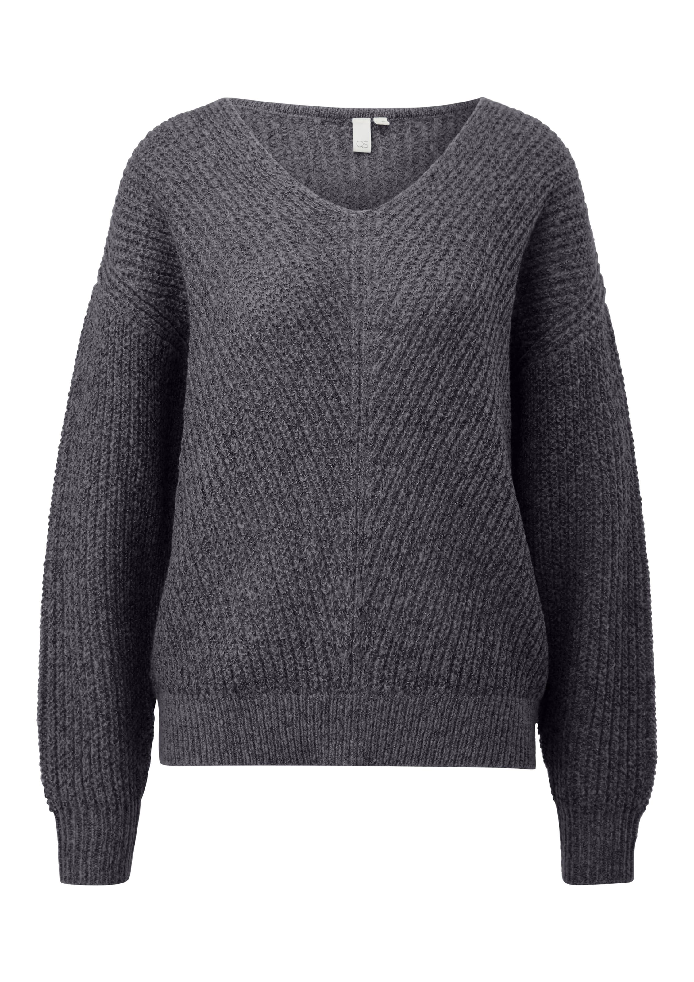 QS Pullover in Grau: Vorderseite