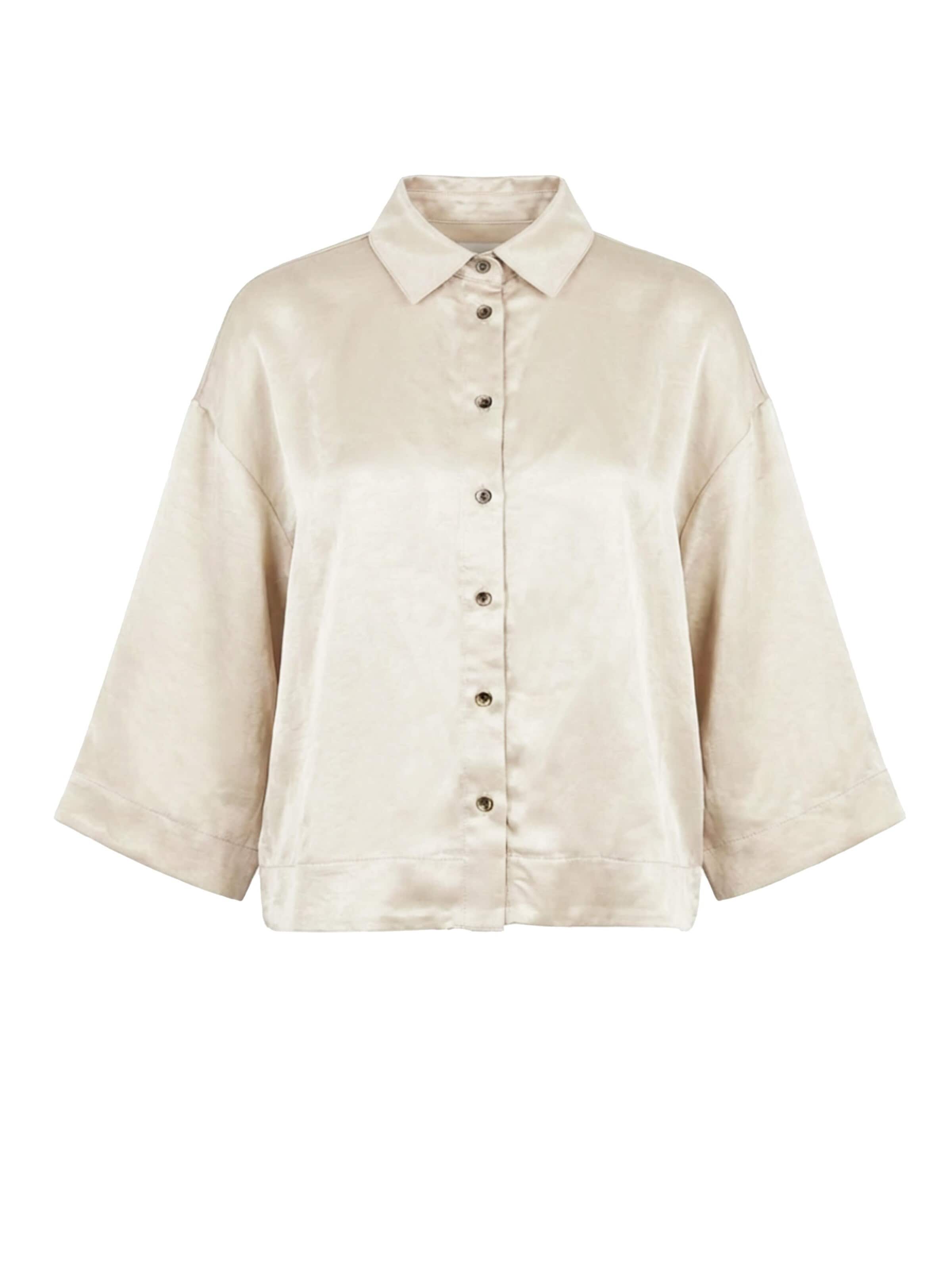 Honnête Atelier Blouse 'Lena blouse' in Wit: voorkant
