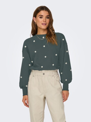 Sweat-shirt 'ONLBROOKE' ONLY en vert : devant