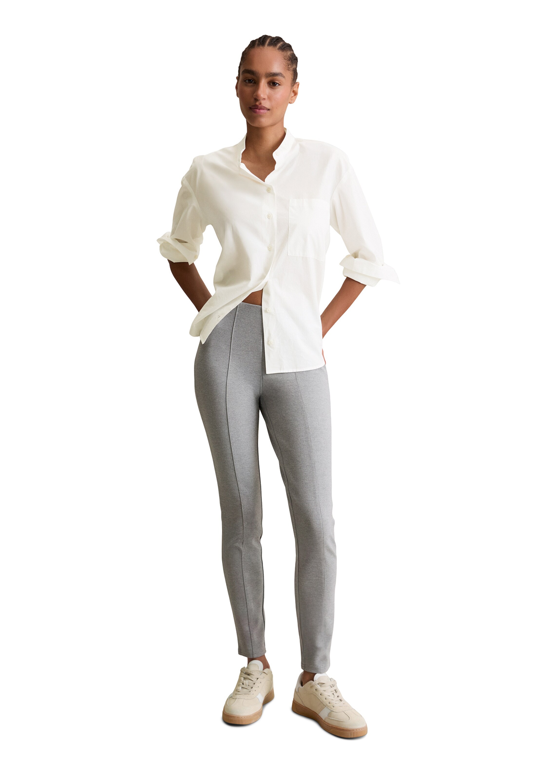 Marc O'Polo DENIM Slimfit Broek in Grijs