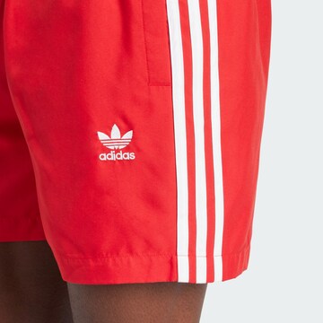 ADIDAS ORIGINALS Board Shorts 'Adicolor 3-Stripes' in Red