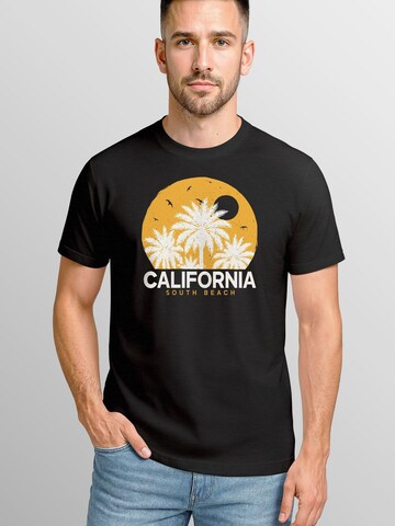 Neverless Shirt 'California' in Black: front