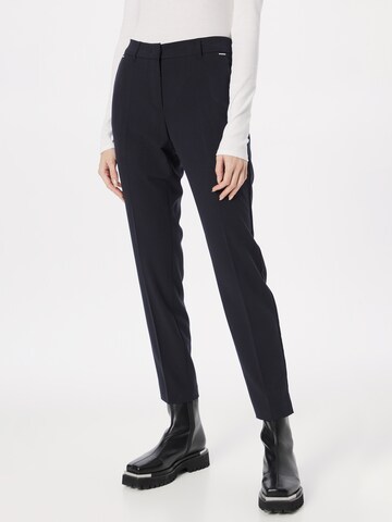 Regular Pantalon à plis TAIFUN en bleu : devant