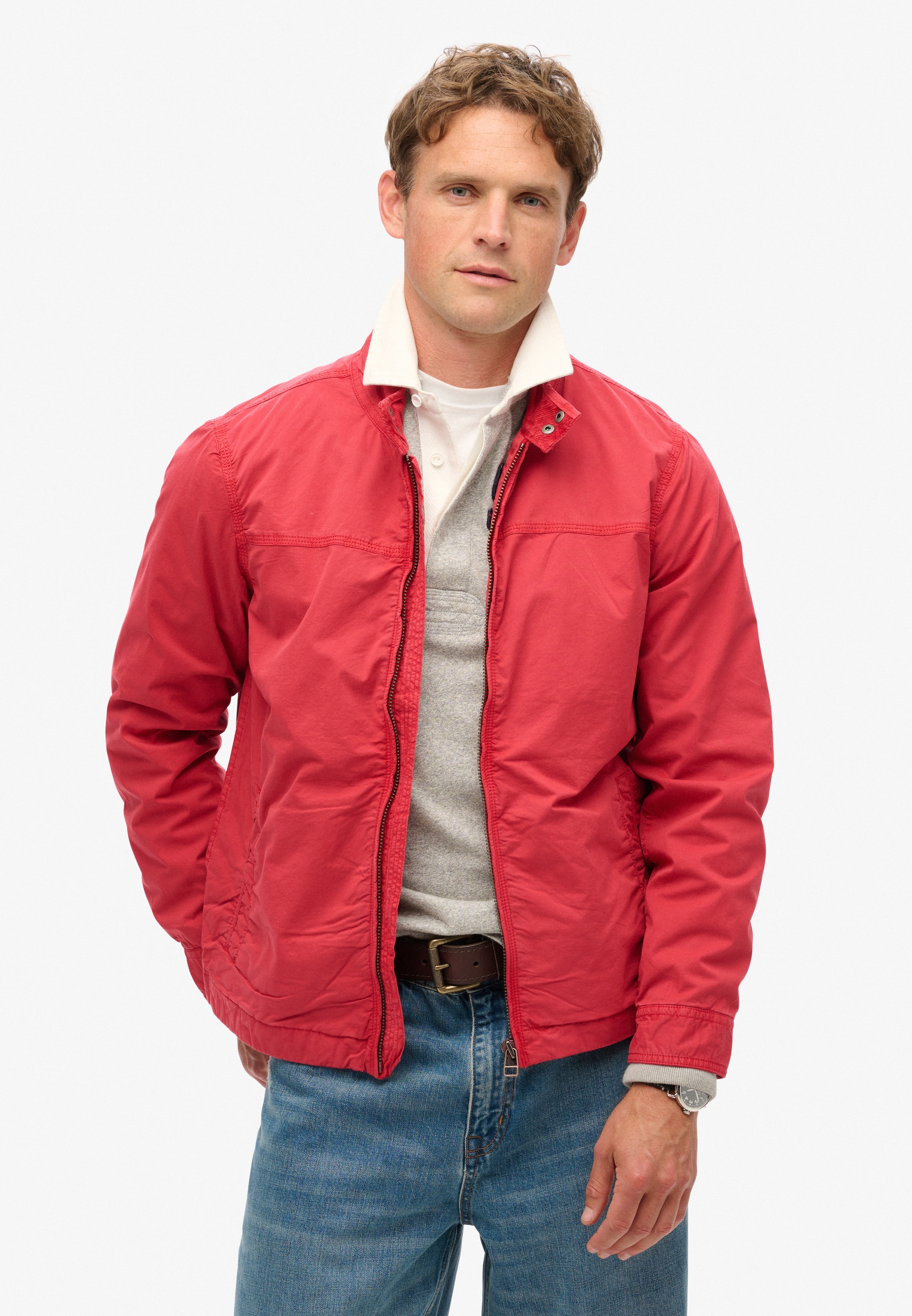 Superdry Tussenjas 'Harrington' in Rood: voorkant