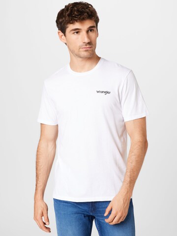 T-Shirt 'SIGN OFF TEE' WRANGLER en bleu : devant