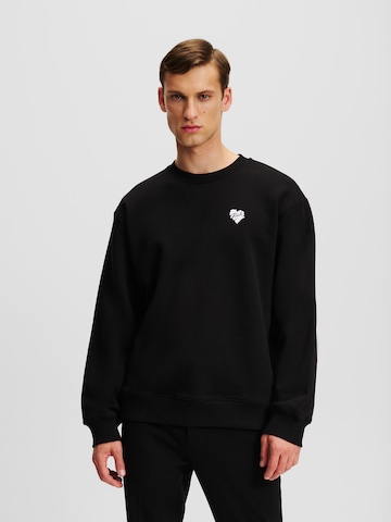 Karl Lagerfeld - Sudadera 'HEART' en negro: frente