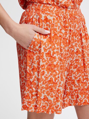 Wide Leg Pantalon 'Aya' ICHI en orange