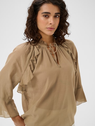 Camicia da donna 'Flora' di Kaffe in beige