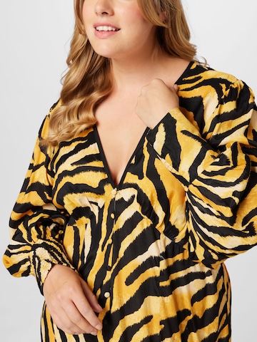 River Island Plus - Vestidos camiseiros em amarelo