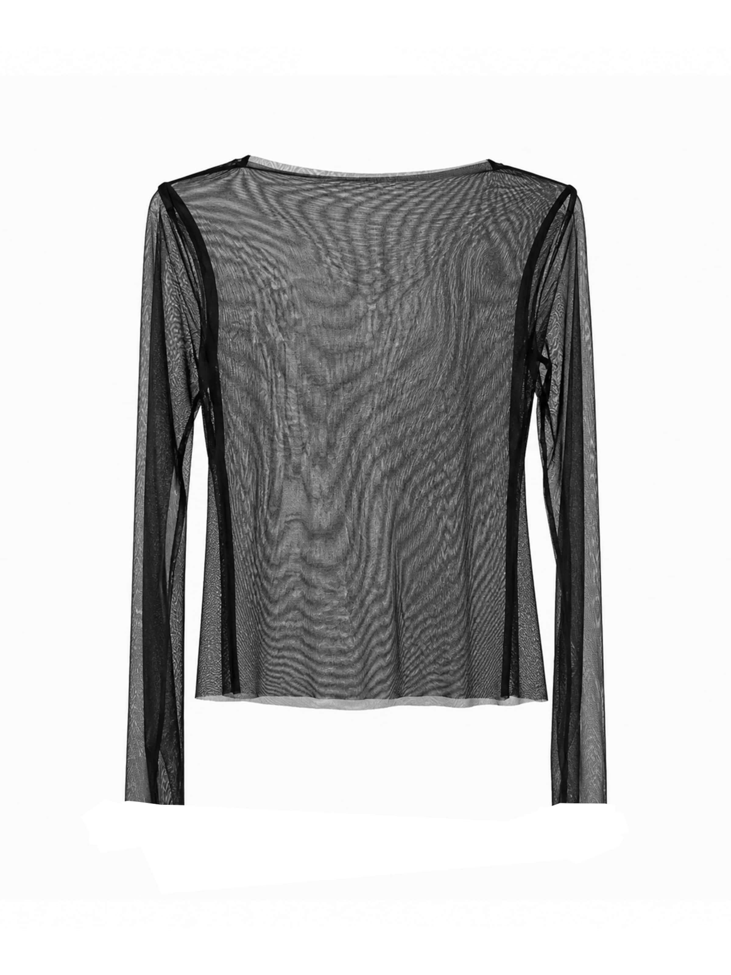 Nightini Top 'N-7 NETZ' in Black: front