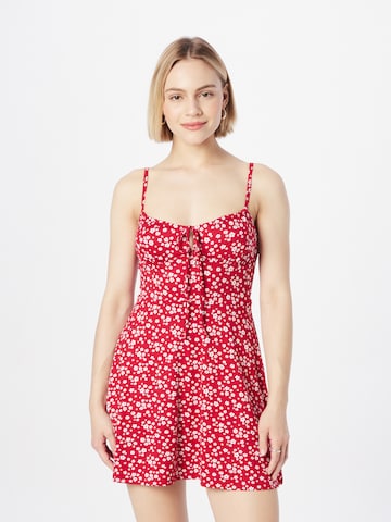 HOLLISTER - Vestido em vermelho: frente