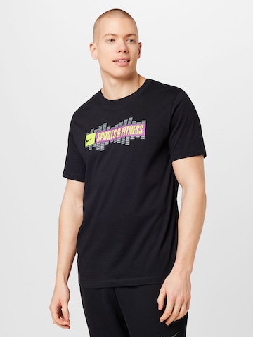 NIKE - Camiseta funcional en negro: frente