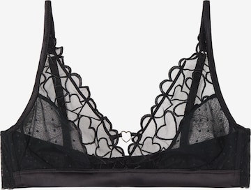 INTIMISSIMI Triangle Bra 'QUEEN OF HEARTS' in Black: front