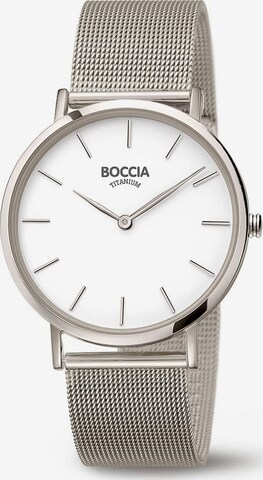 Boccia Titanium Analog Watch in Silver: front