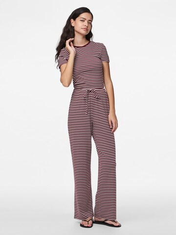 PIECES Loose fit Trousers 'PCSoffi' in Red