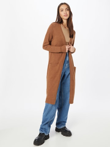 VILA Knitted Coat 'Ril' in Brown