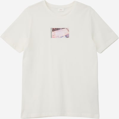 s.Oliver T-Shirt en écru / bleu / lilas / noir, Vue avec produit