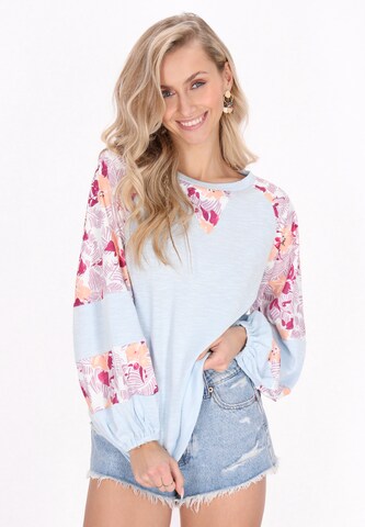 IZIA Blouse in Blue: front