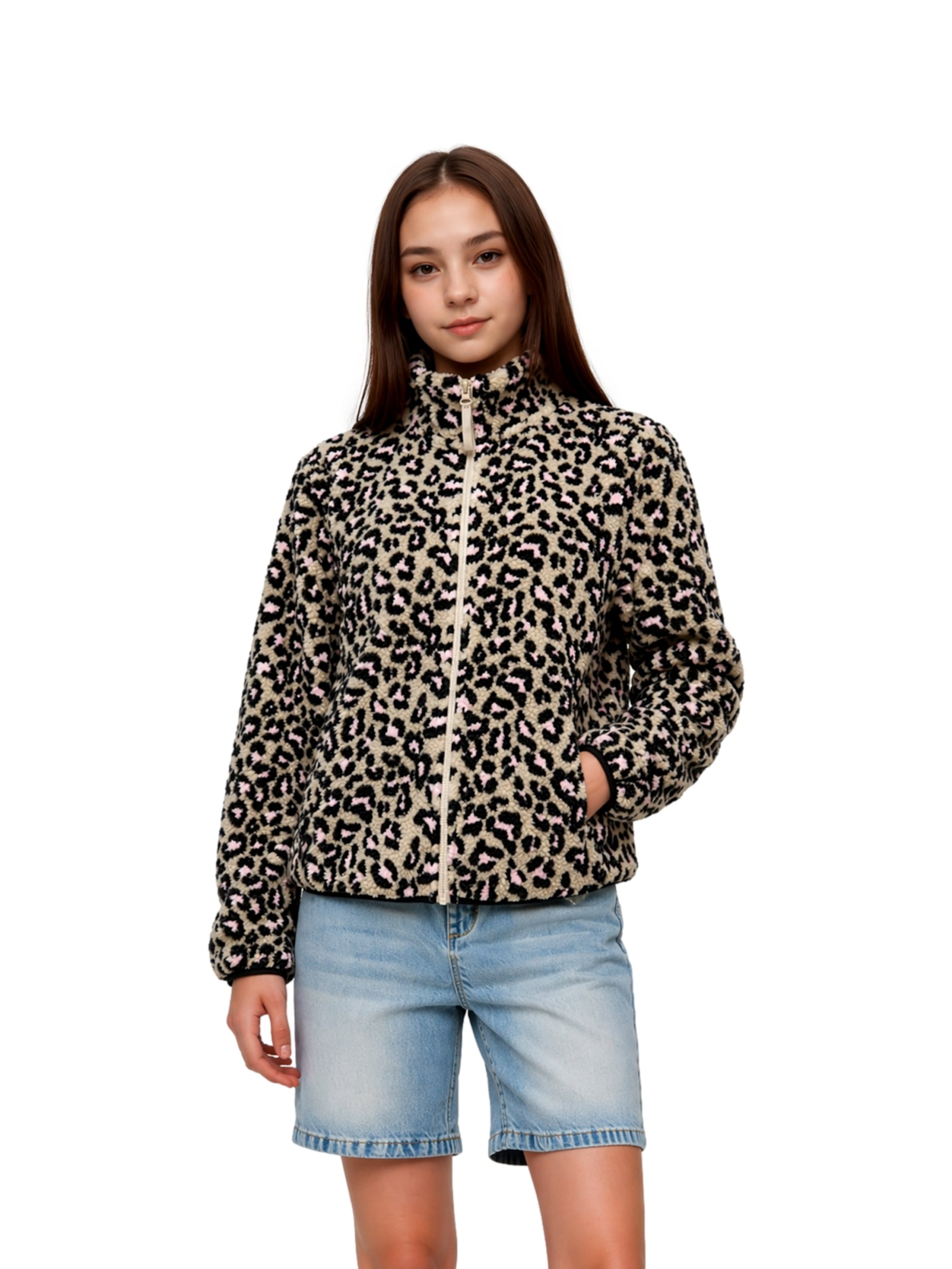 ONLY PLAY - Chaqueta polar 'ONPDREW' en marrón: frente