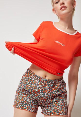 Skiny Short Pajama Set in Orange