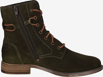 JOSEF SEIBEL Lace-Up Ankle Boots in Green
