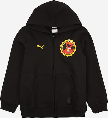 PUMA Urheilullinen collegetakki 'BVB x Sesame Street' värissä musta: etupuoli