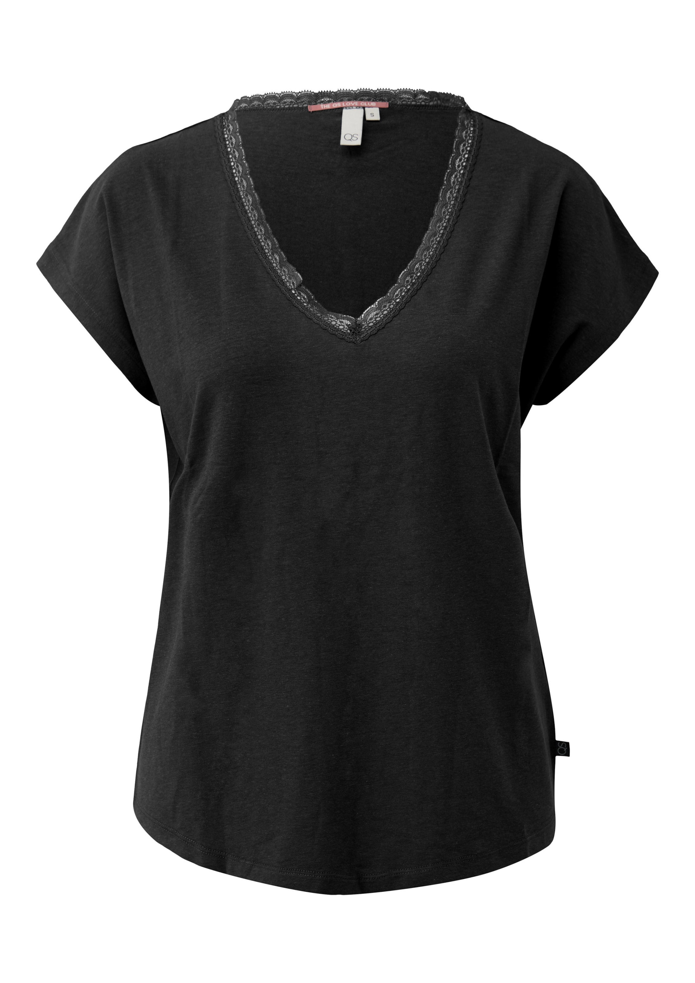 QS - Camiseta en negro: frente