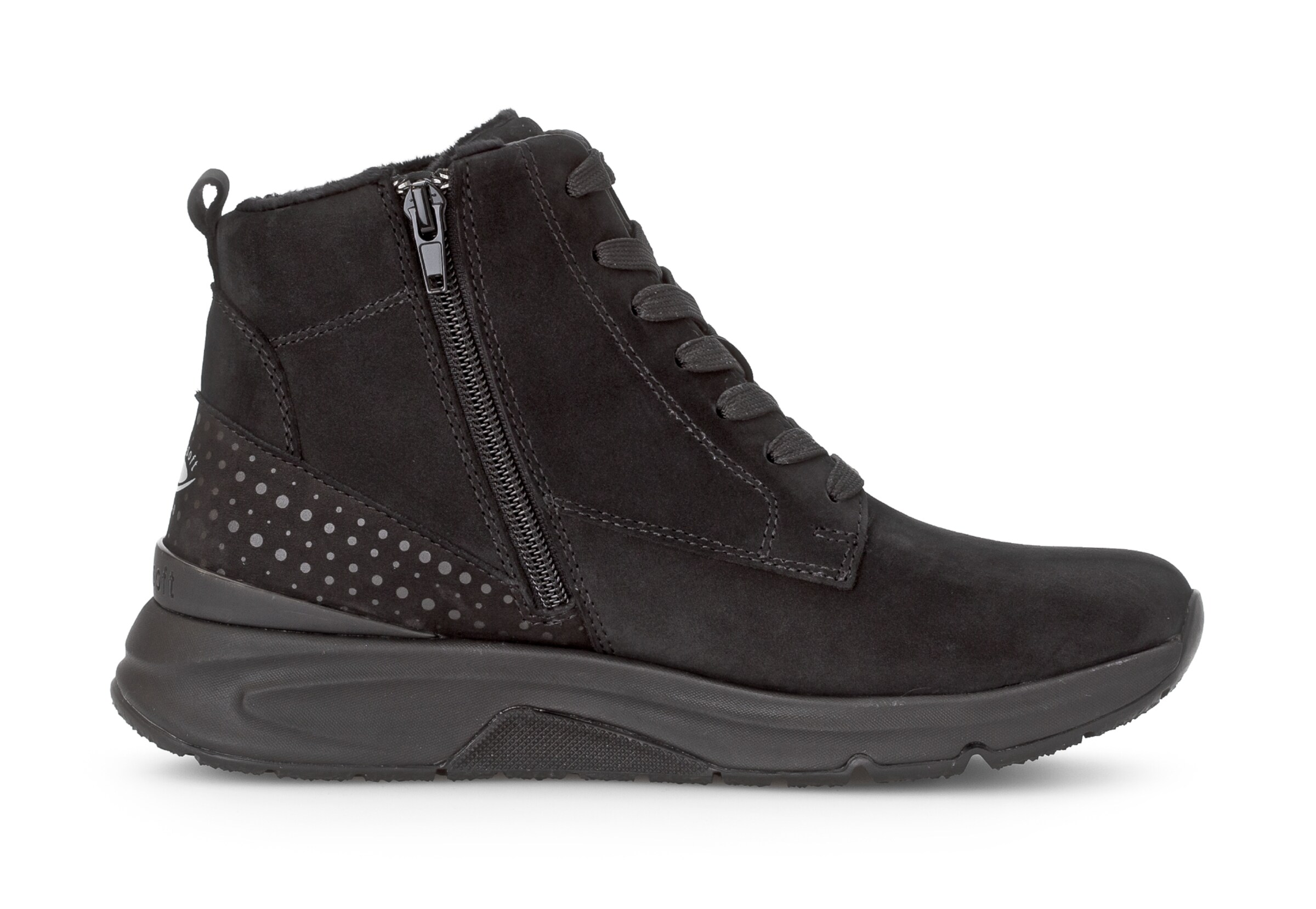 Gabor Rollingsoft Lace-Up Ankle Boots in Black