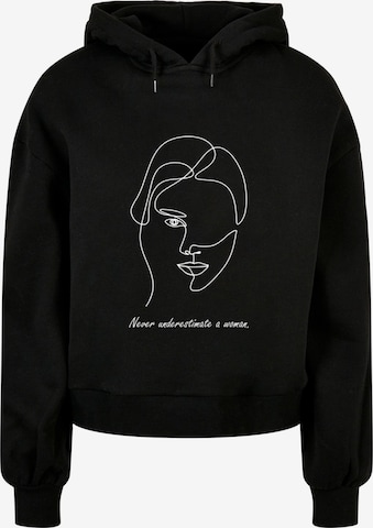 Merchcode Sweatshirt 'WD - Woman Figure' in Zwart: voorkant