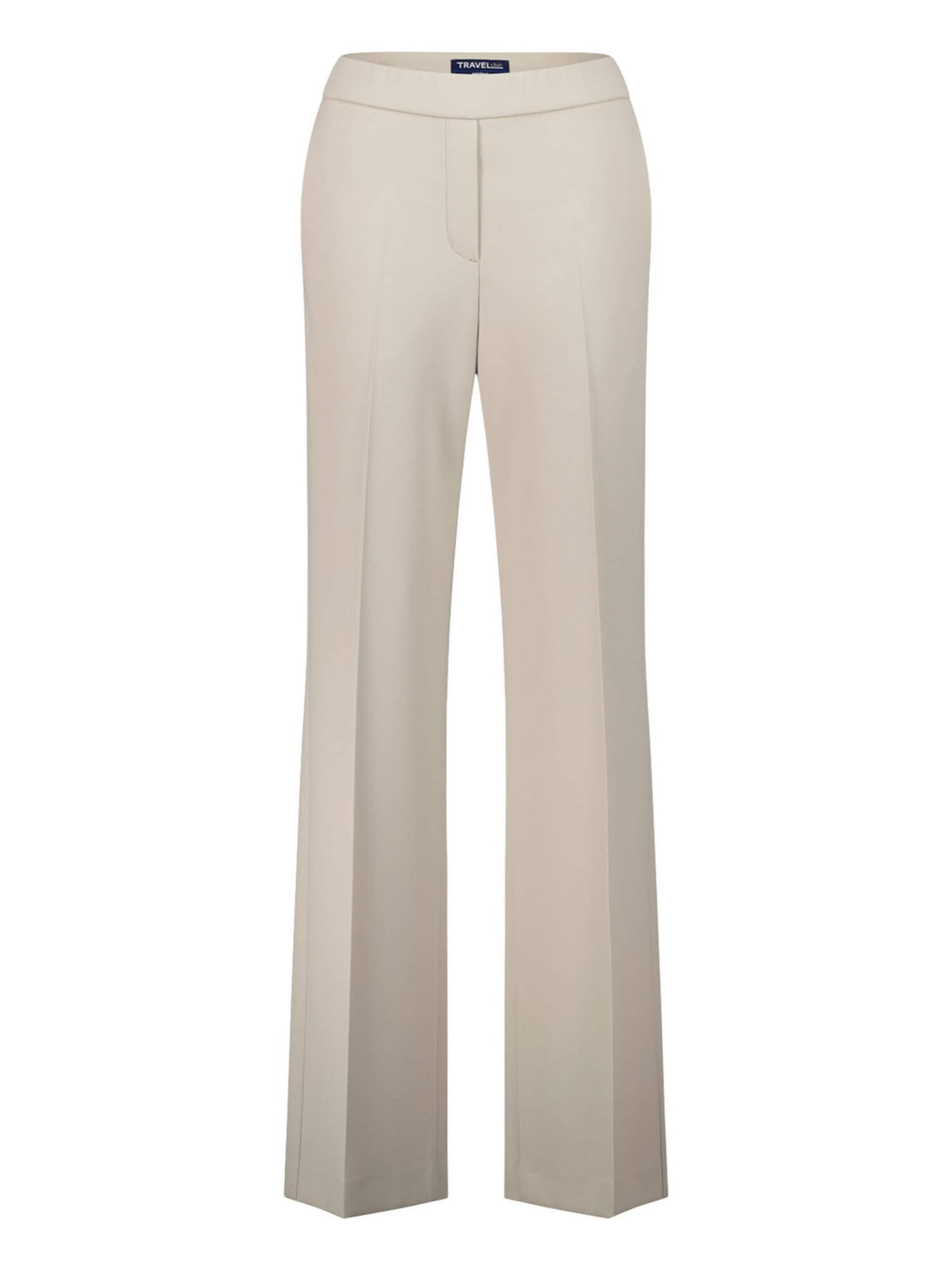 Gardeur Trousers with creases 'Franca800' in Beige: front