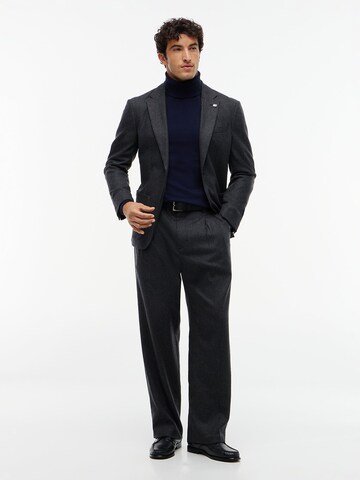 TOMMY HILFIGER Loose fit Pleat-front trousers 'New York' in Grey