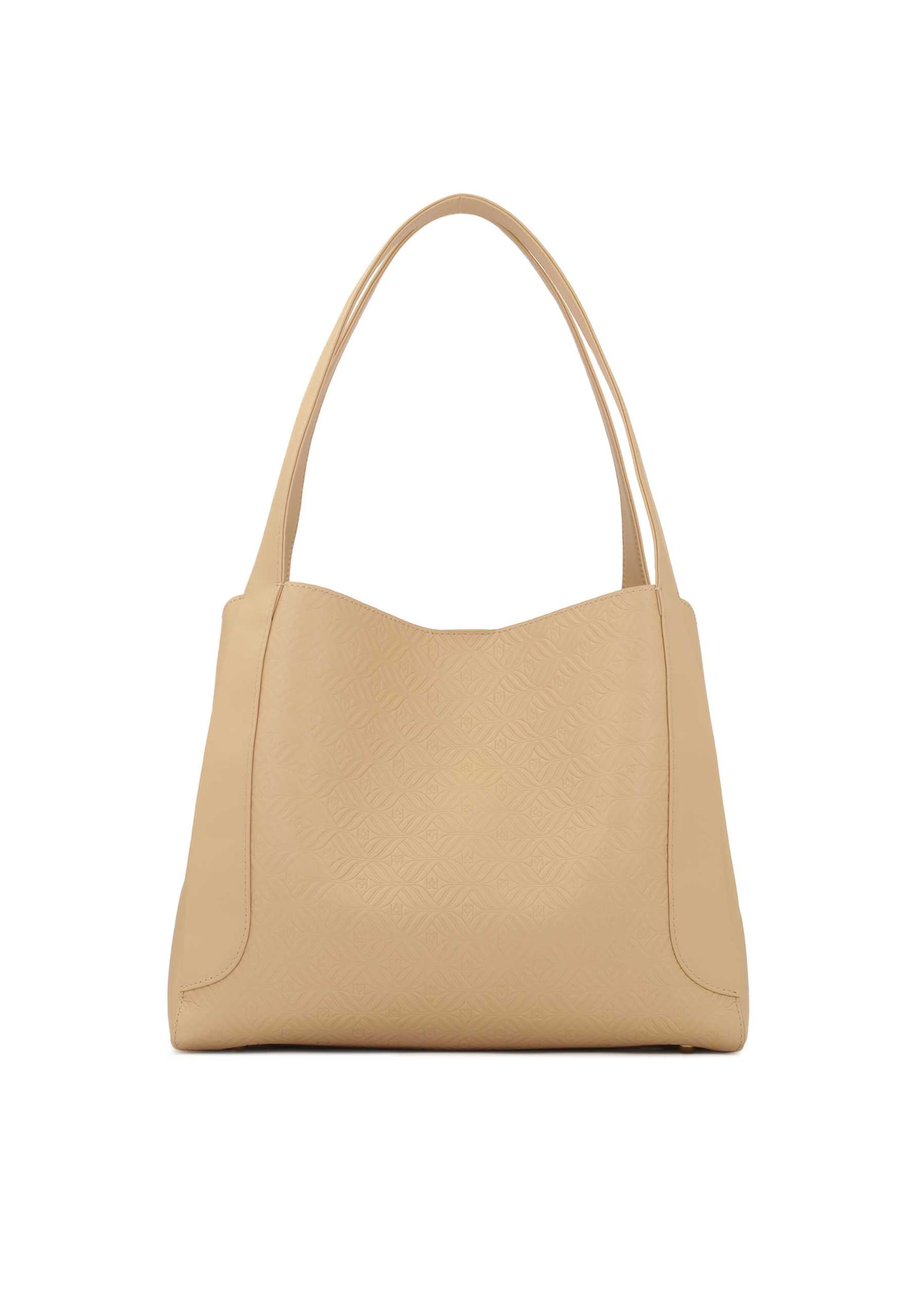 Kazar Shoulder Bag in Beige: front
