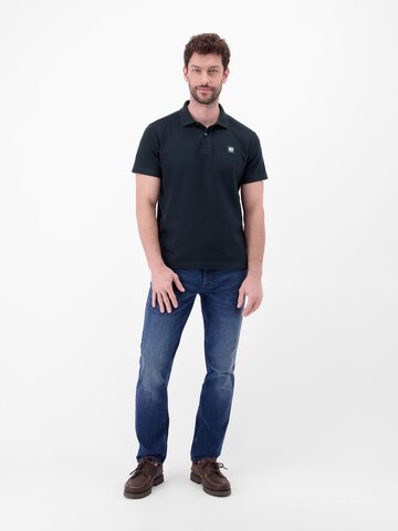 LERROS Poloshirt mit Waffelstruktur aus 100 % Baumwolle in Blau