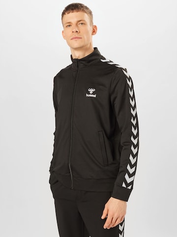 Hummel - Sudadera con cremallera 'Nathan 2.0' en negro: frente