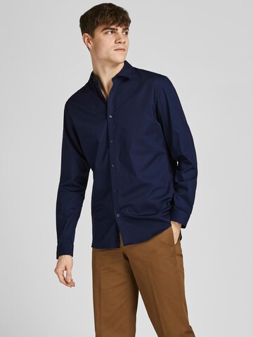 JACK & JONES Slim Fit Skjorte 'Cardiff' i blå: forside