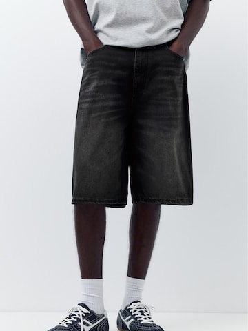 Pull&Bear Baggy Džíny – černá: přední strana