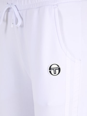 Sergio Tacchini Tapered Παντελόνι φόρμας 'YOUNG LINE' σε λευκό