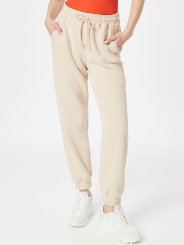 Abercrombie & Fitch Zúžený Kalhoty – béžová: přední strana