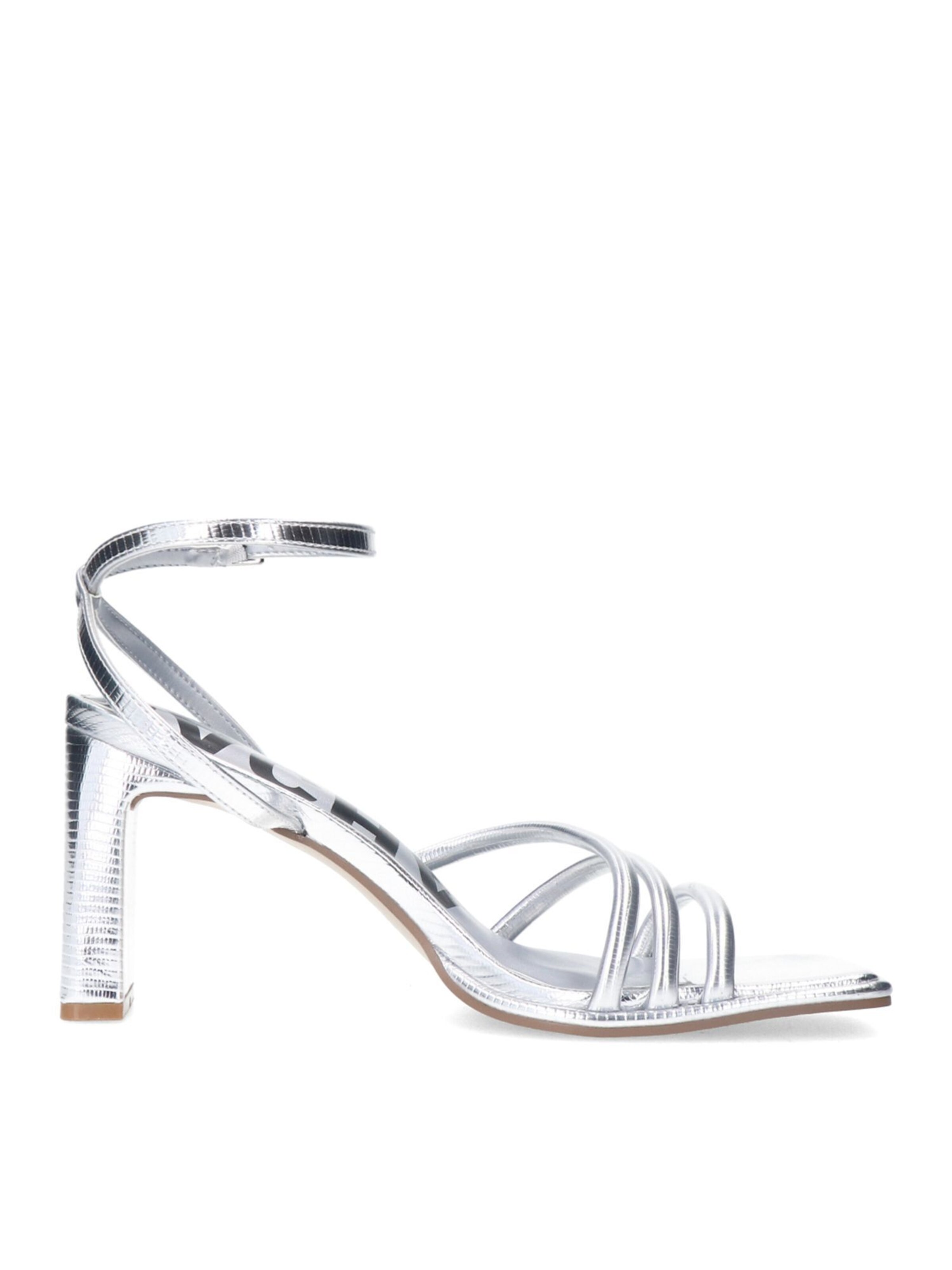 SACHA Strap Sandals in Silver